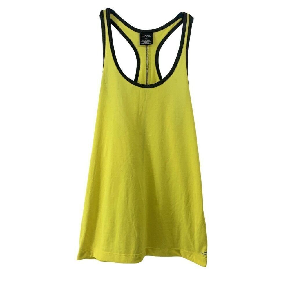 Yellow Racerback Athletic Tank Top BCG Small
